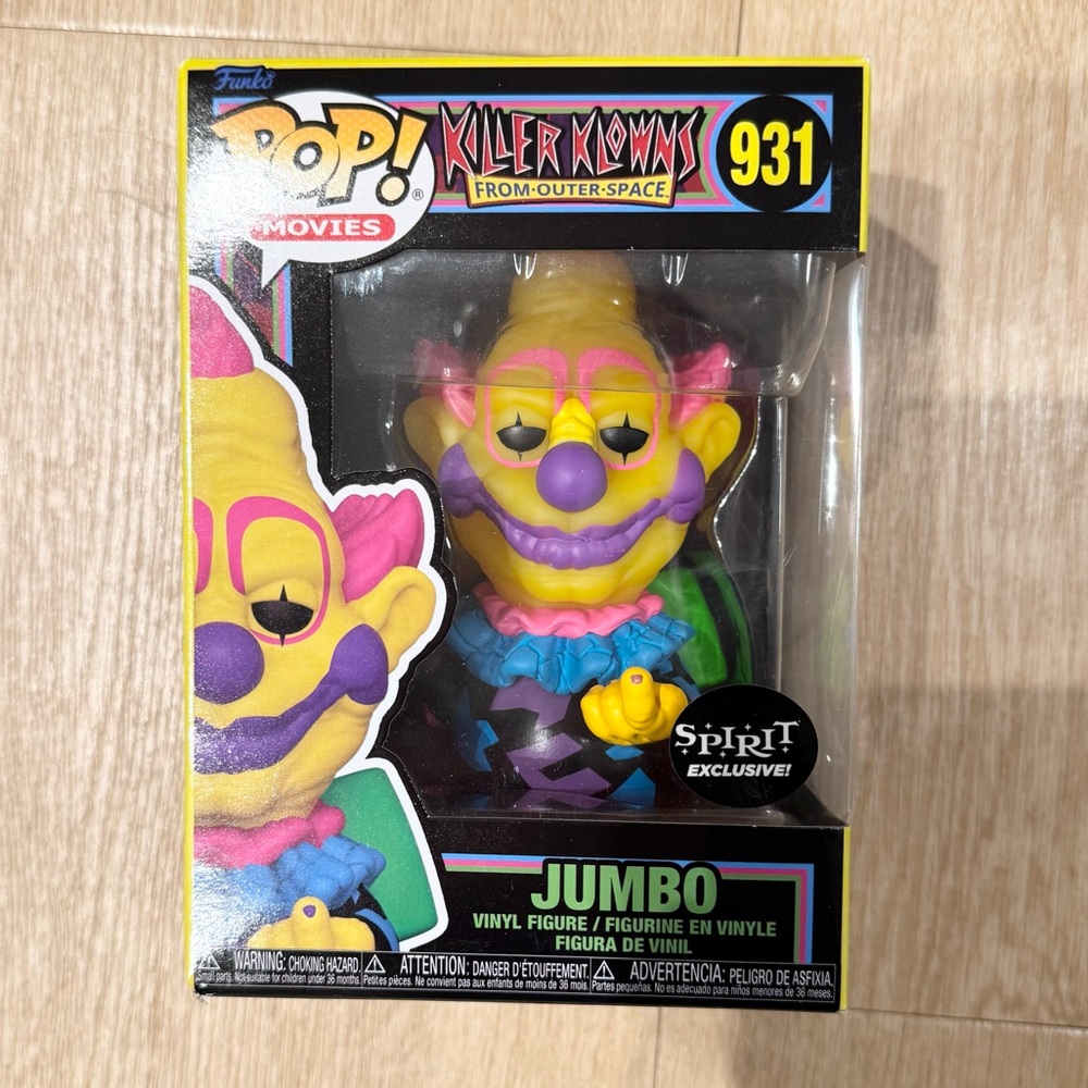 Funko Movies Killer Klowns Jumbo Vinyl Figure - Yellow/Purple Blacklight